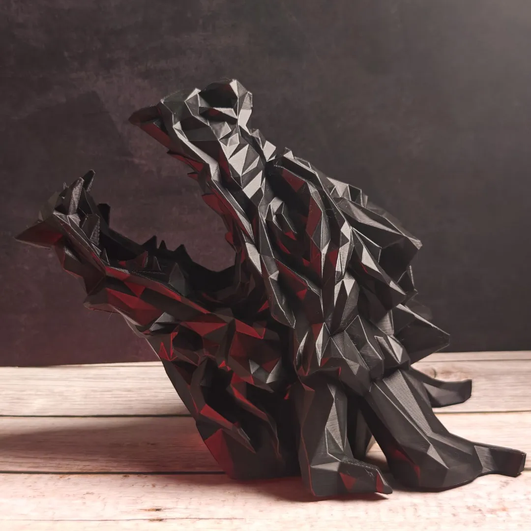 Low Poly Dragon Wall Mounted Bust-2