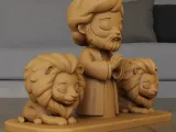 Chibi Daniel in the Lions Den 3D Print STL File-7