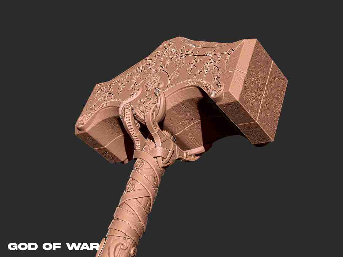 Mjolnir - God of war - Ready to print 3d model 3D model 3D