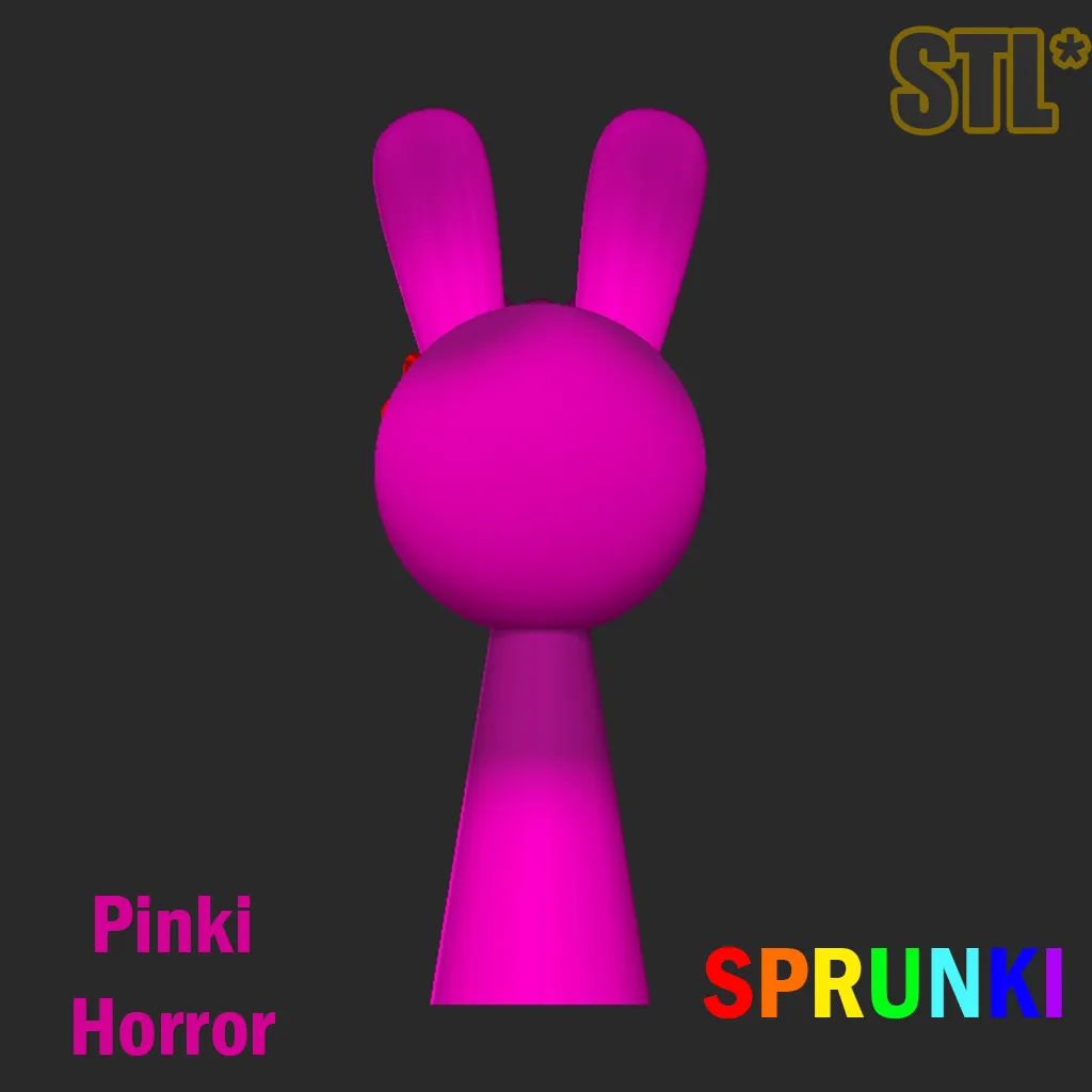 3D Sprunki Incredibox Pinki Horror Sprunki STL 3D Character