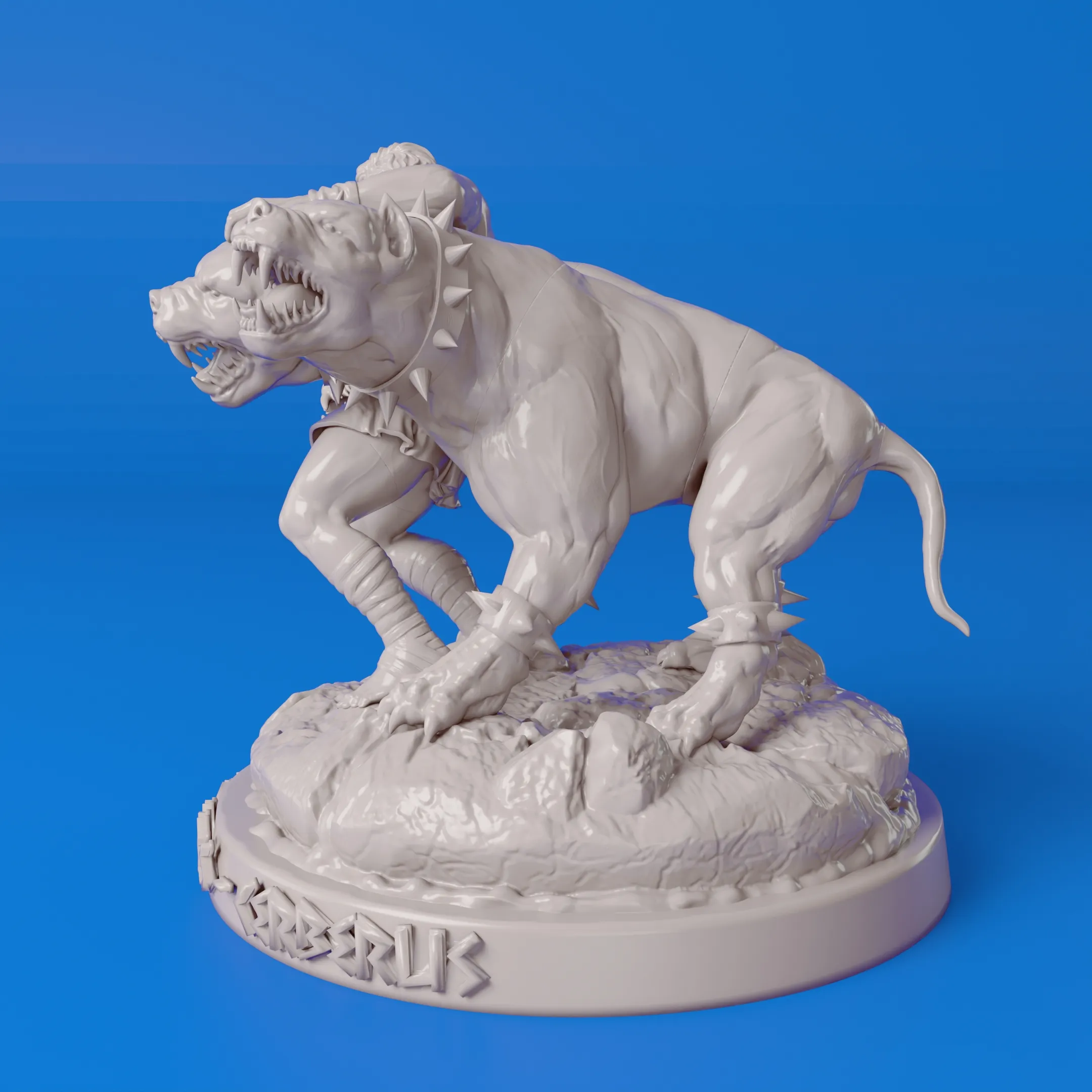 Hercules and Cerberus Sculpture Multi-Parts