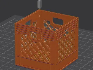 Vintage Mini Milk Crate Note Cube Holder | 3D Printable Desk