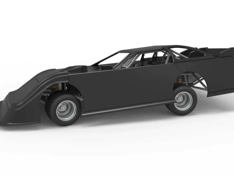 Super Dirt Late model for Pavement while turning Scale 1:25