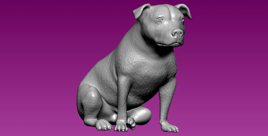 Jet staffie Dog - statue - 3D print