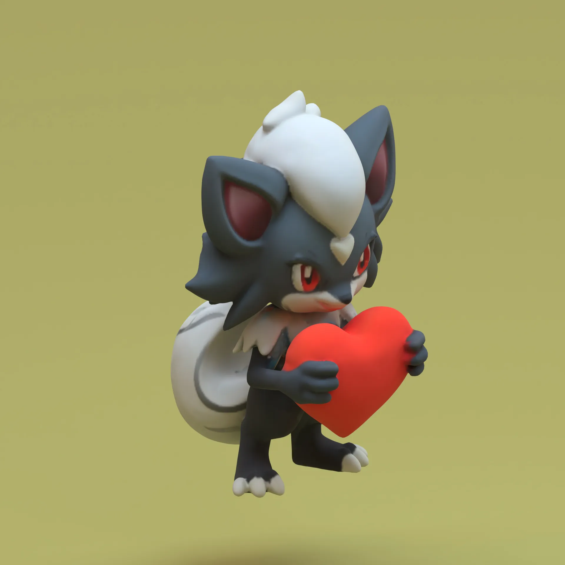 zorua pokemon valentine Keychain