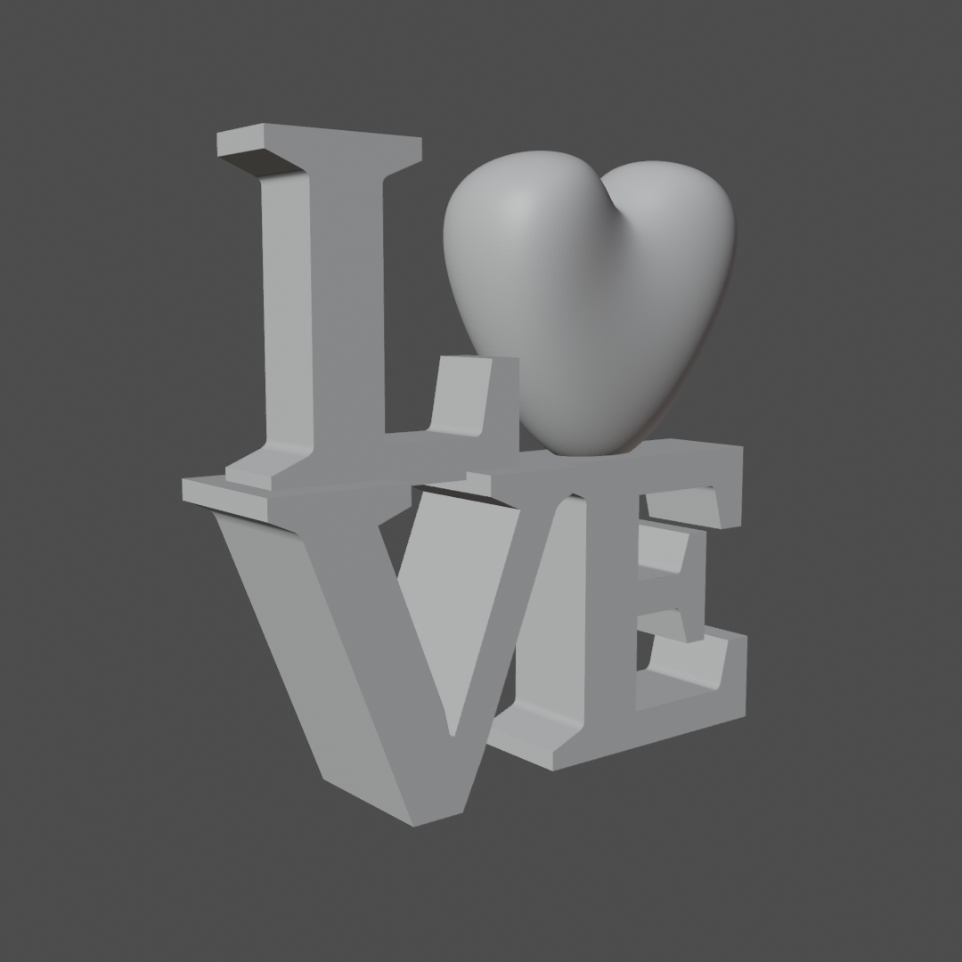 LOVE decor | 3D models download | Creality Cloud