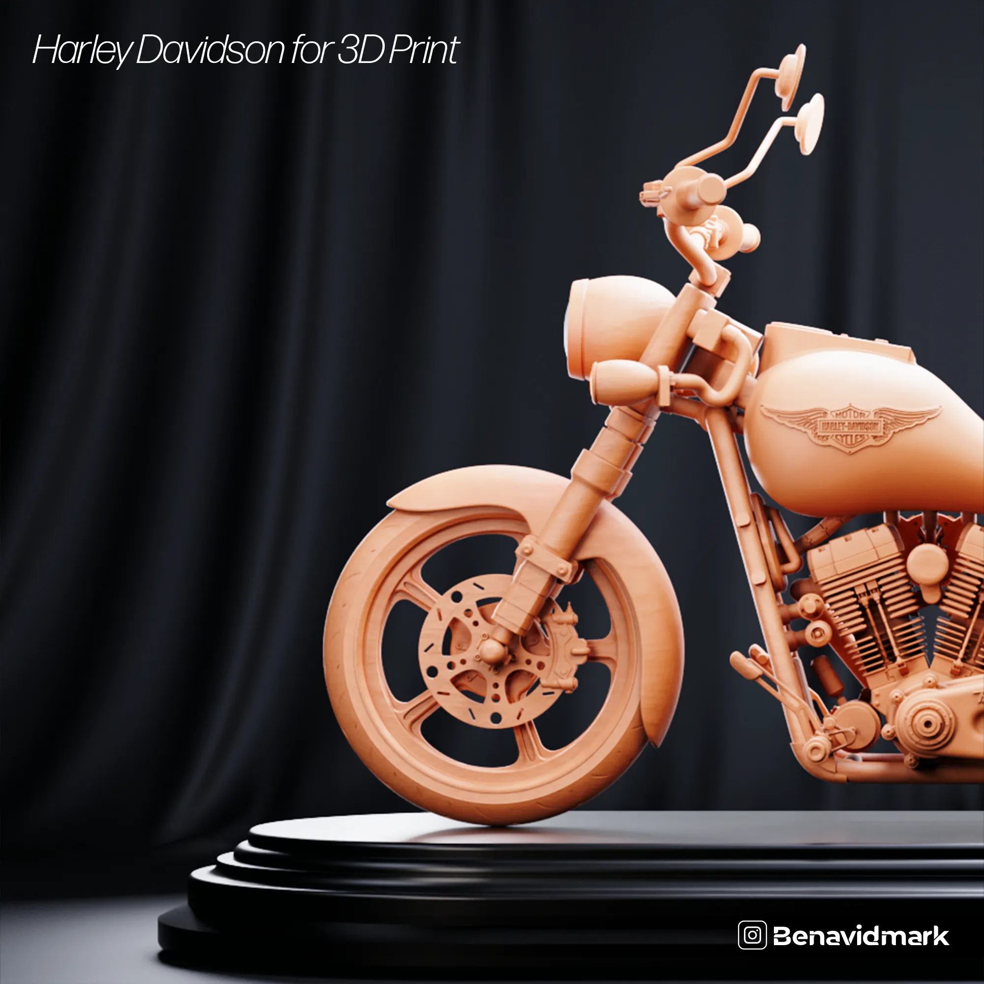 Motorcycle 3d print / Harley Davidson 3D Model for 3D Print