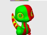 colorful dragon with snake tail-7