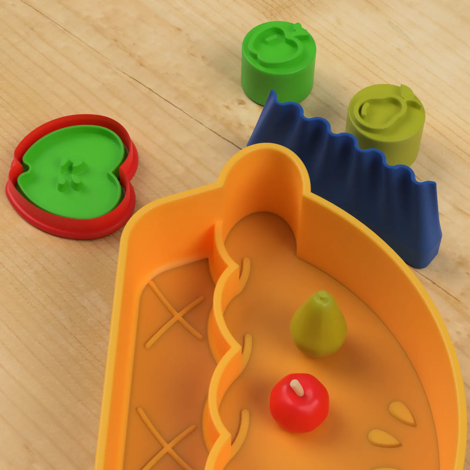 Play tray - Apple Pie - and accessories for sensory play