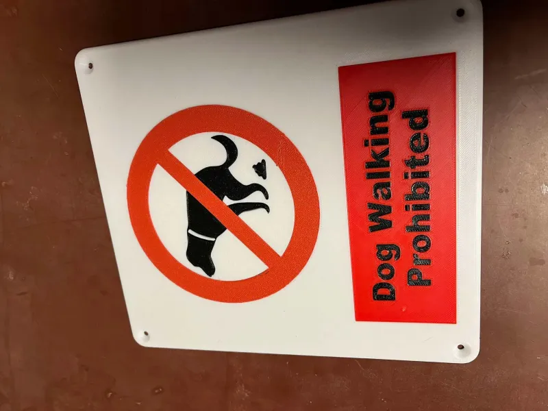 Prohibition of walking dogs, ban