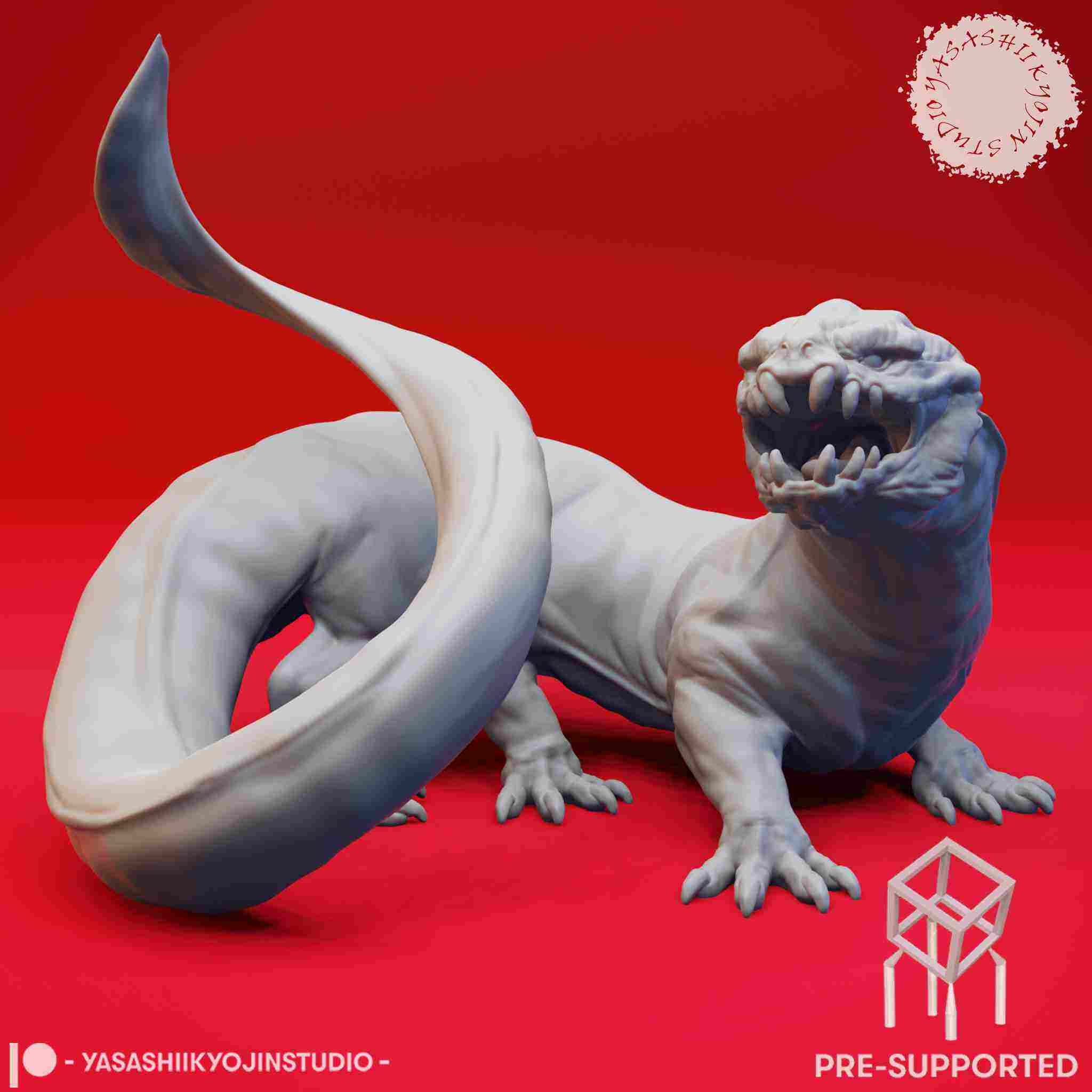 Frost Salamander - Tabletop Miniature (Pre-Supported)