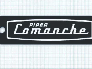 Piper Comanche Key Chain