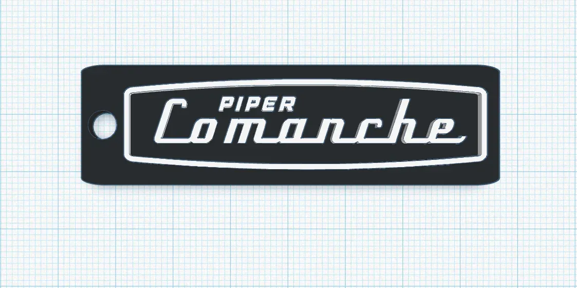 Piper Comanche Key Chain