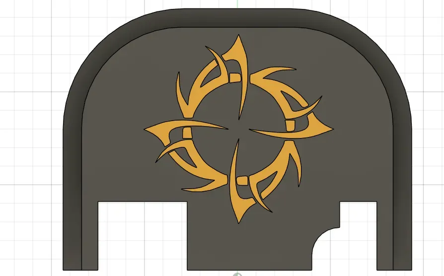 engraved tribal slide plate