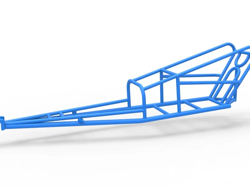 Frame of old school Front engine dragster V2 Scale 1:25