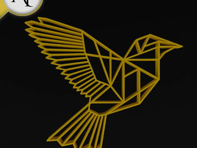 Bird - Geometric - 2D Wall Art Decor