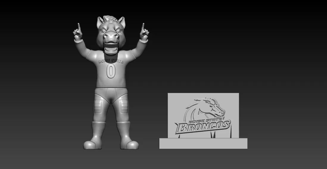 NCAA - BOISE STATE BRONCOS FOOTBALL MASCOT STATUE - 3D PRINT