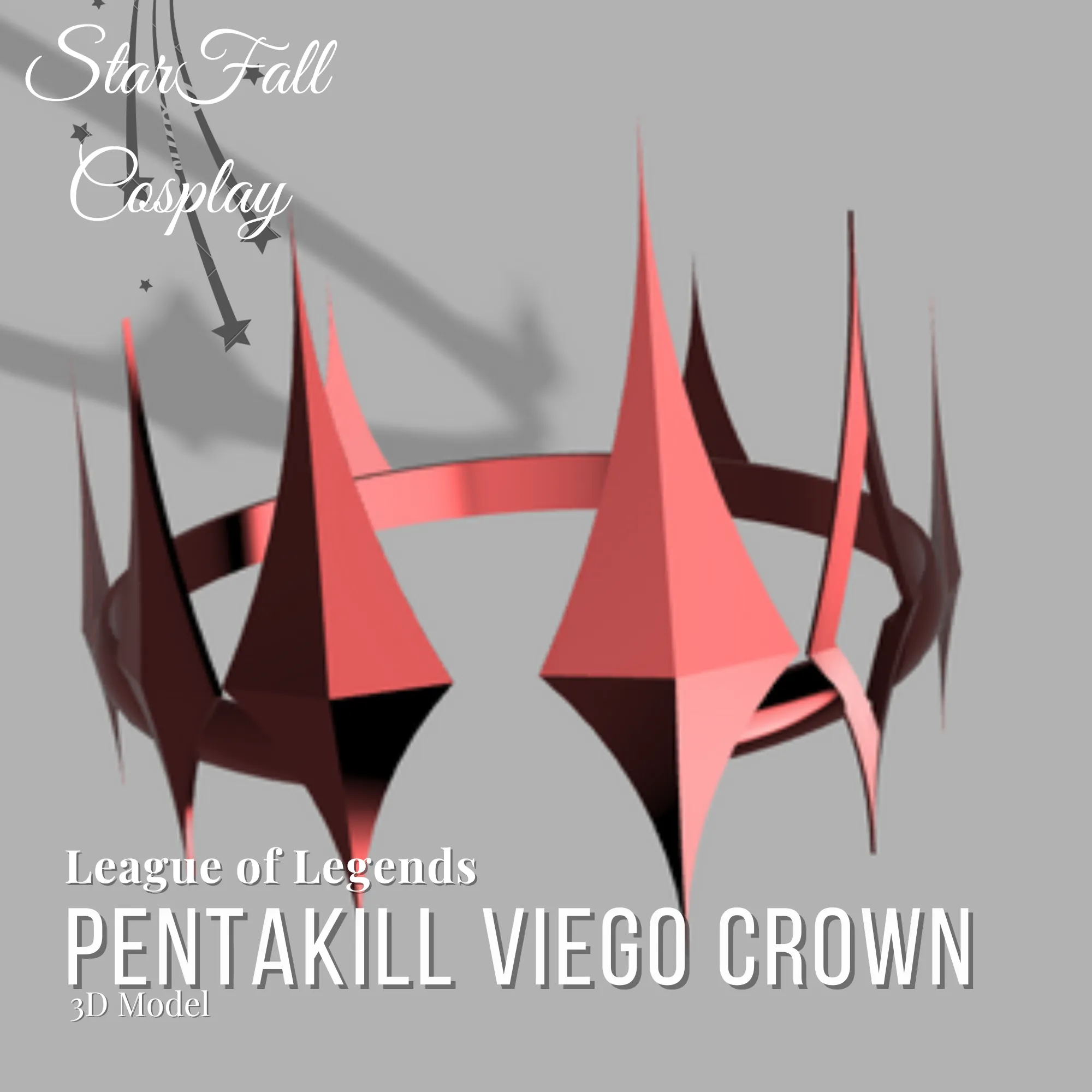 Pentakill Viego Crown League of Legends | 3D models download | Creality ...