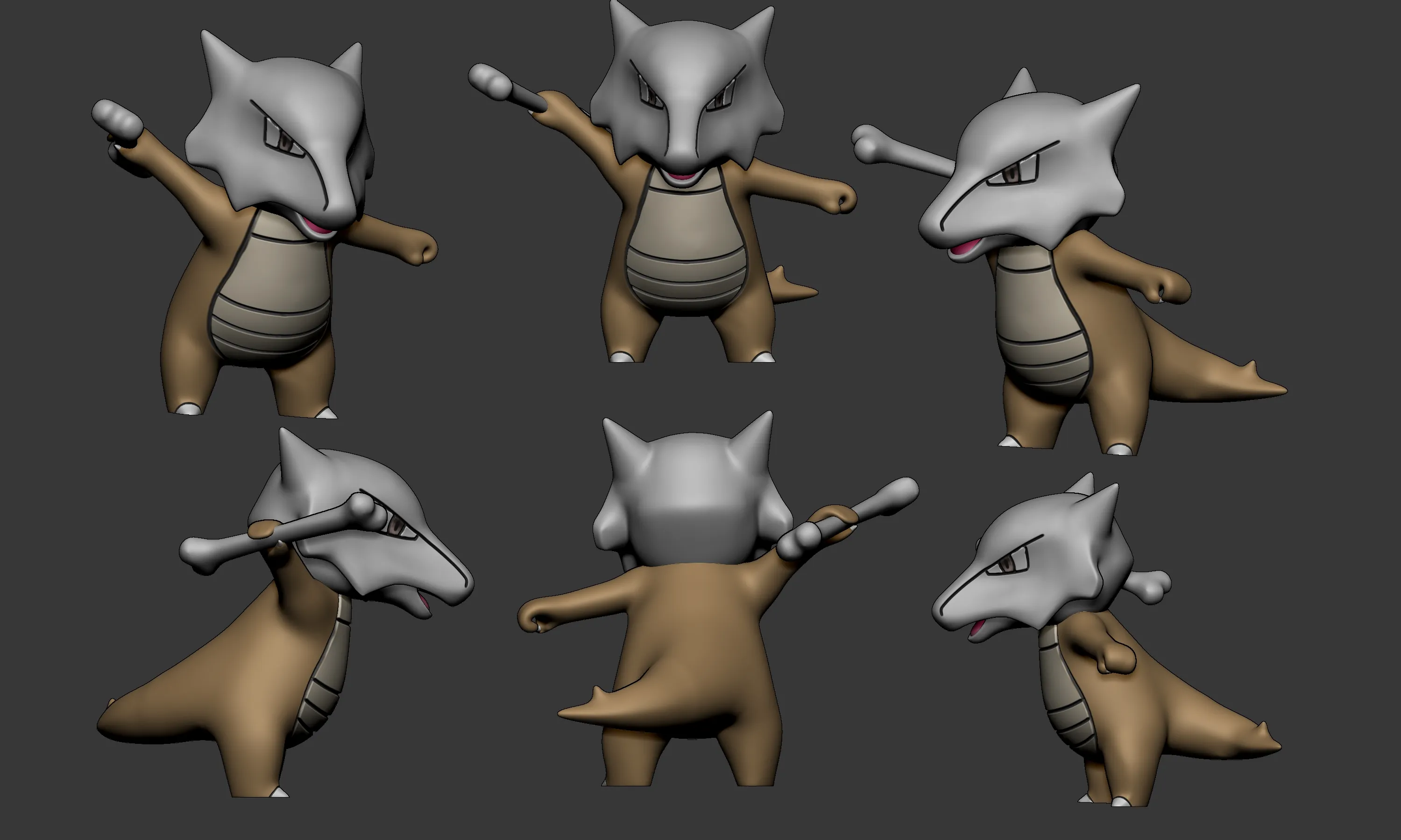 Pokemon - Cubone, Marowak and Alolan Marowak