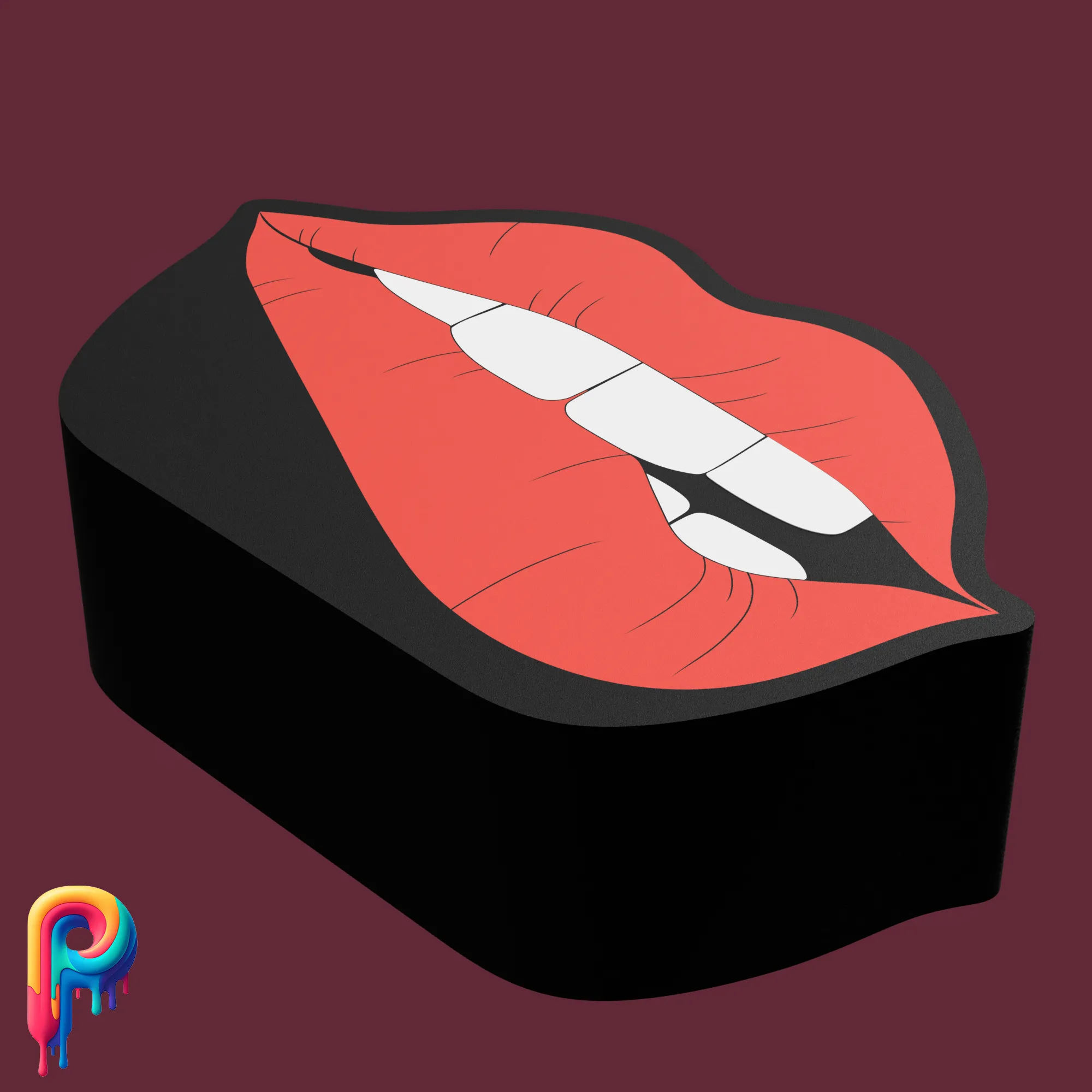 Lip Bite Lightbox by Polymeria