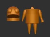 Repo Orange STL file Repo Rocky 3D Model Character Fanart-1