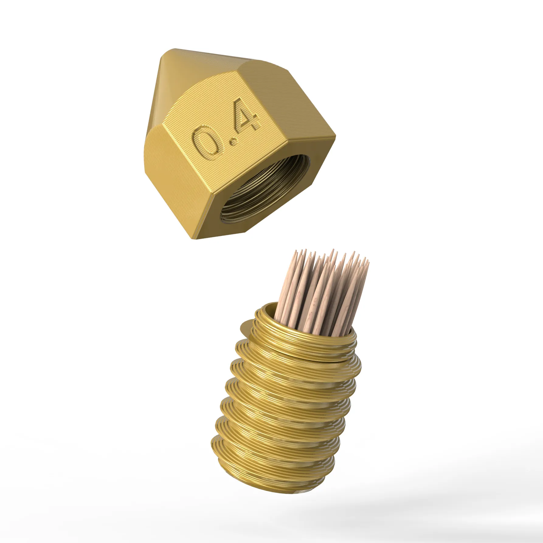 dispenser di stuzzicadenti con ugello 3D