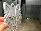 Wolf Head Keychain 3D Print Model-2
