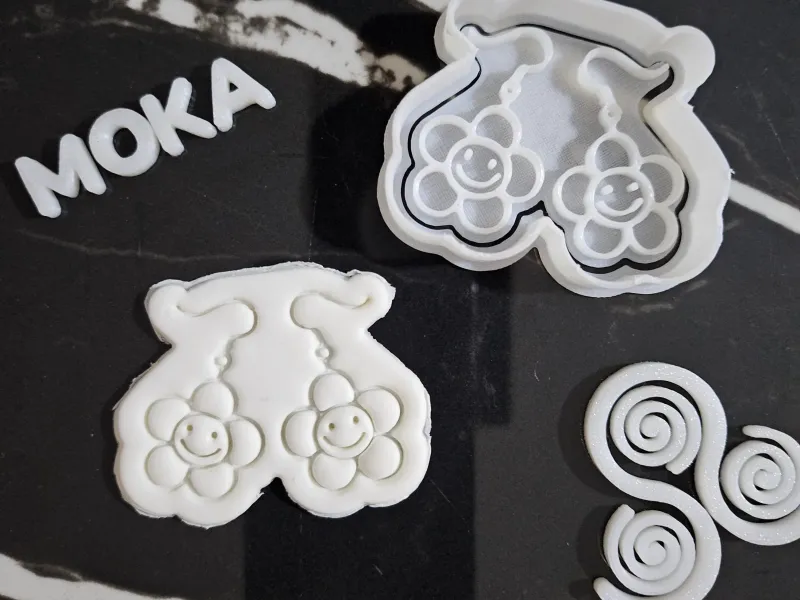 aretes flores mujer cortador de galletas
