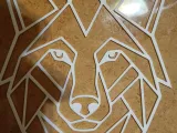 Wolf for wall wallart - low poly-4
