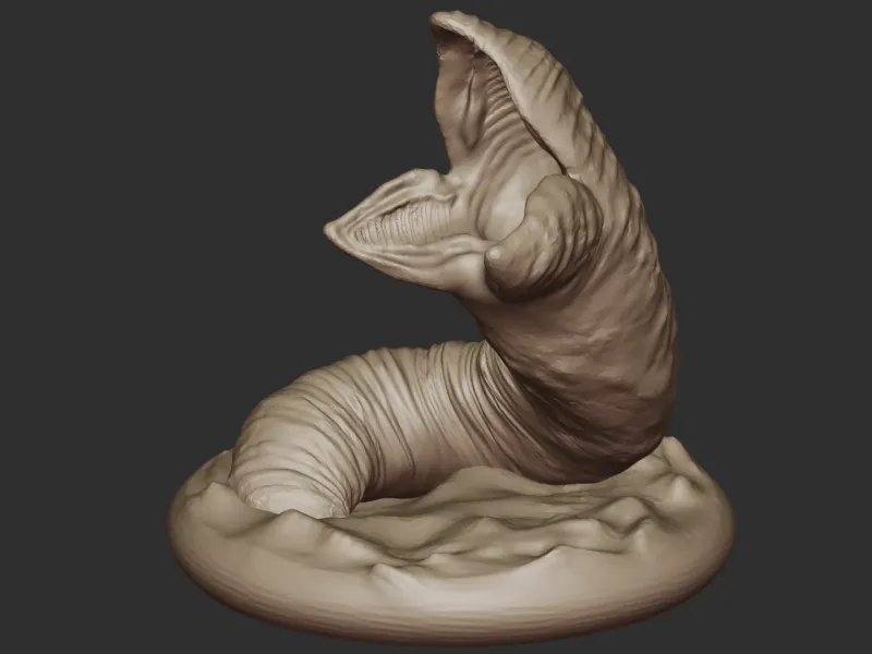 Çöl Solucanı (Shai-Hulud) 3D YAZDIRILABİLİR model