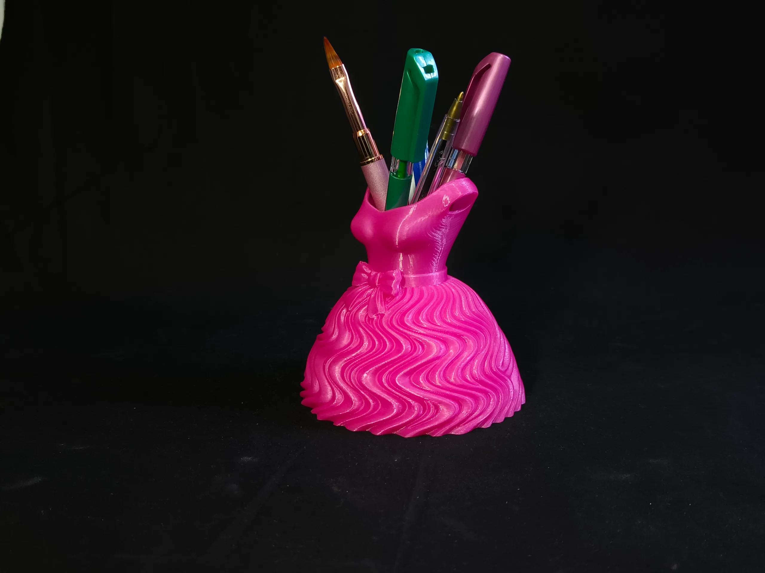 Barbie Dress Pen Holder – Princess Skirt Desk Organizer