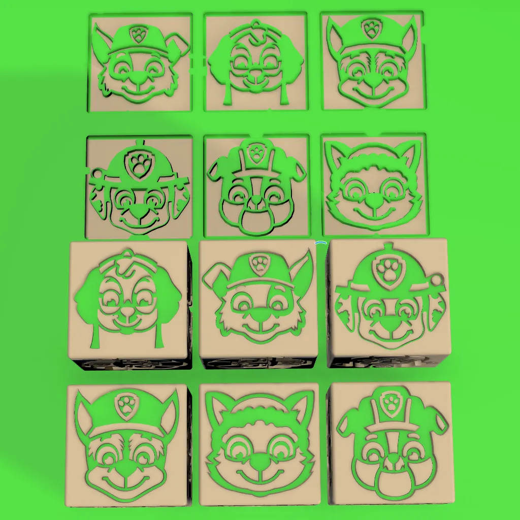 PAW PATROL CUBE FOR PLAYDOUGH AND SENSORY PLAY