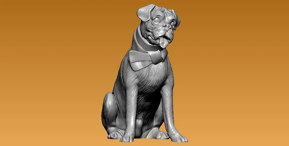 Boxer dog - 3D print - Statue