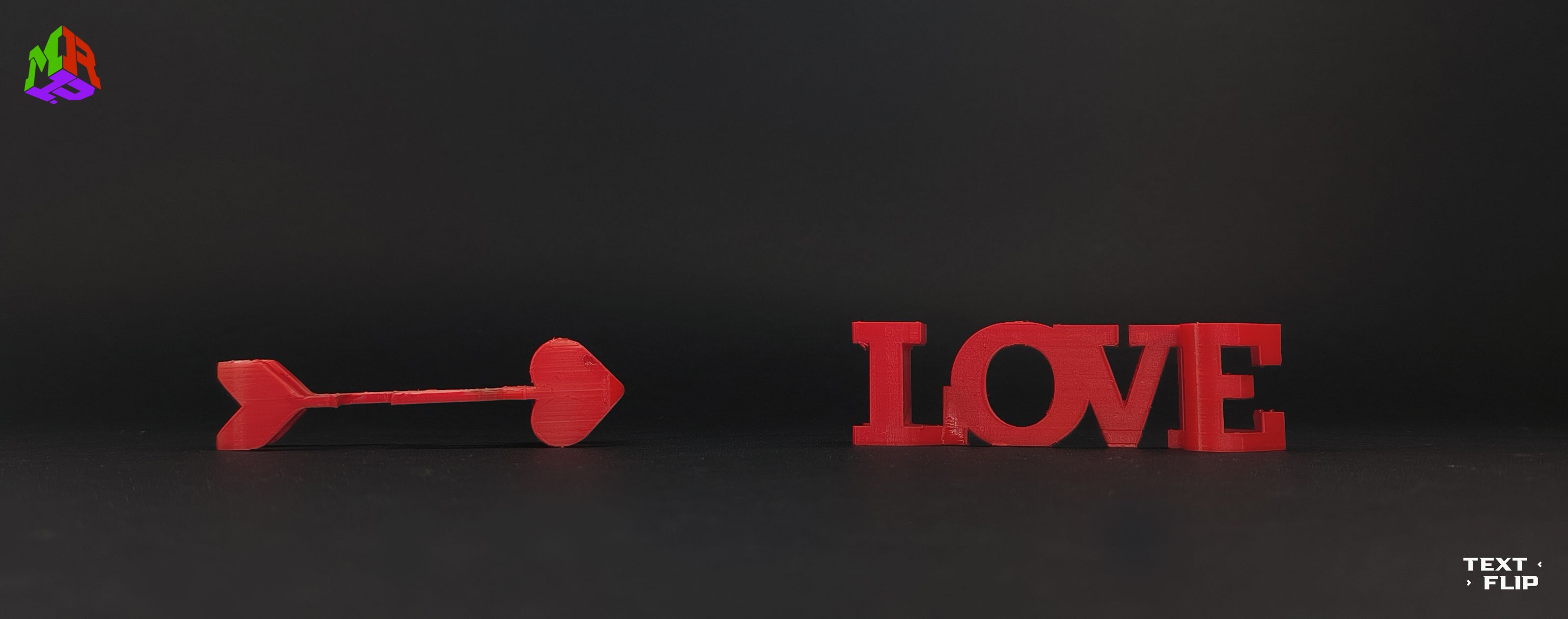 Text Flip - Love Arrow | 3D models download | Creality Cloud