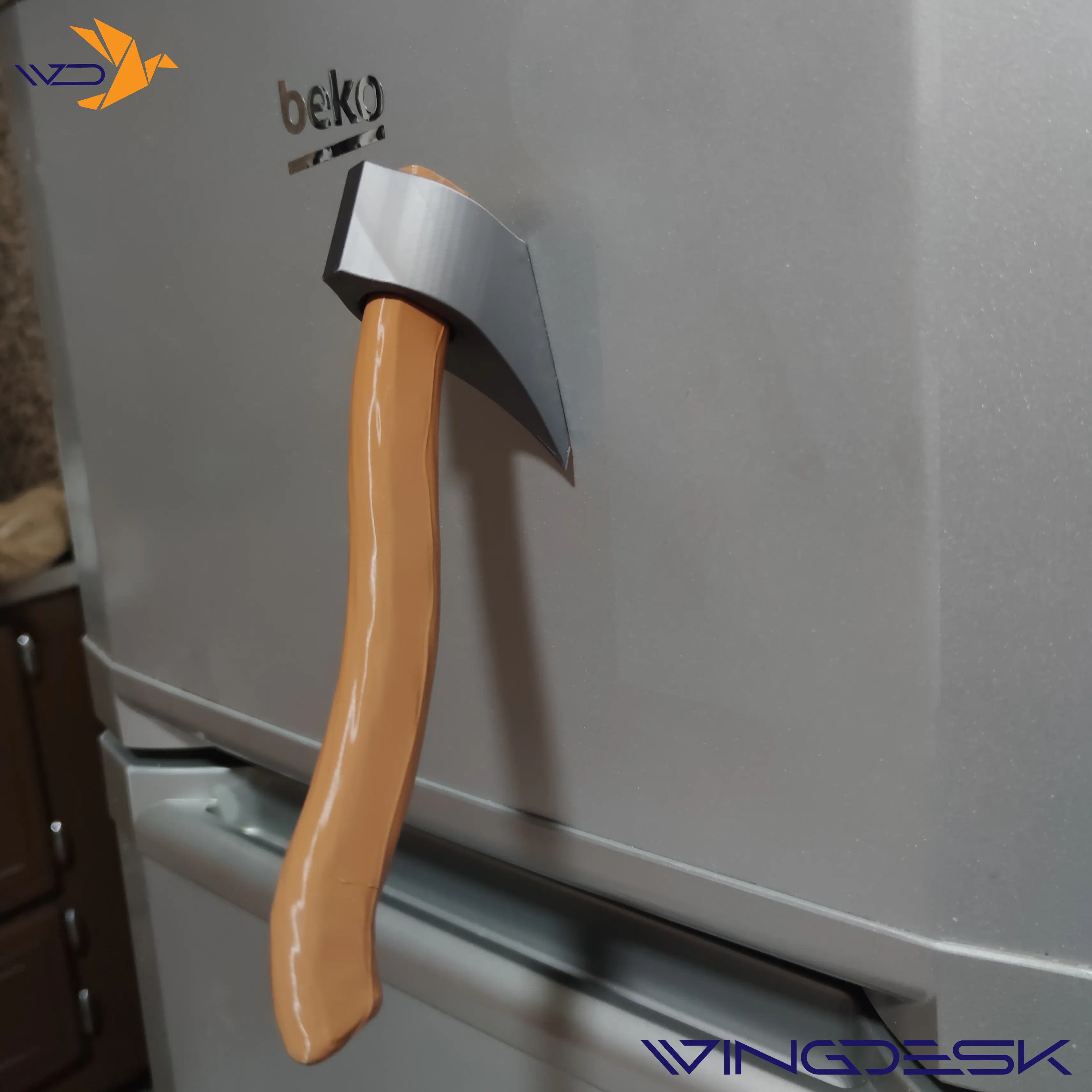 Wood Axe magnetic fridge
