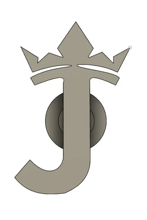 J Croc Charm with Crown
