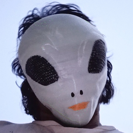 Alien mask for Halloween, fun and wall art-1