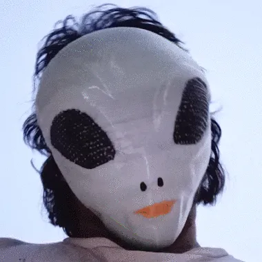 Alien mask for Halloween, fun and wall art-0