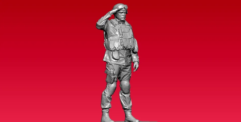 Mercenary - Military statue - 3D print