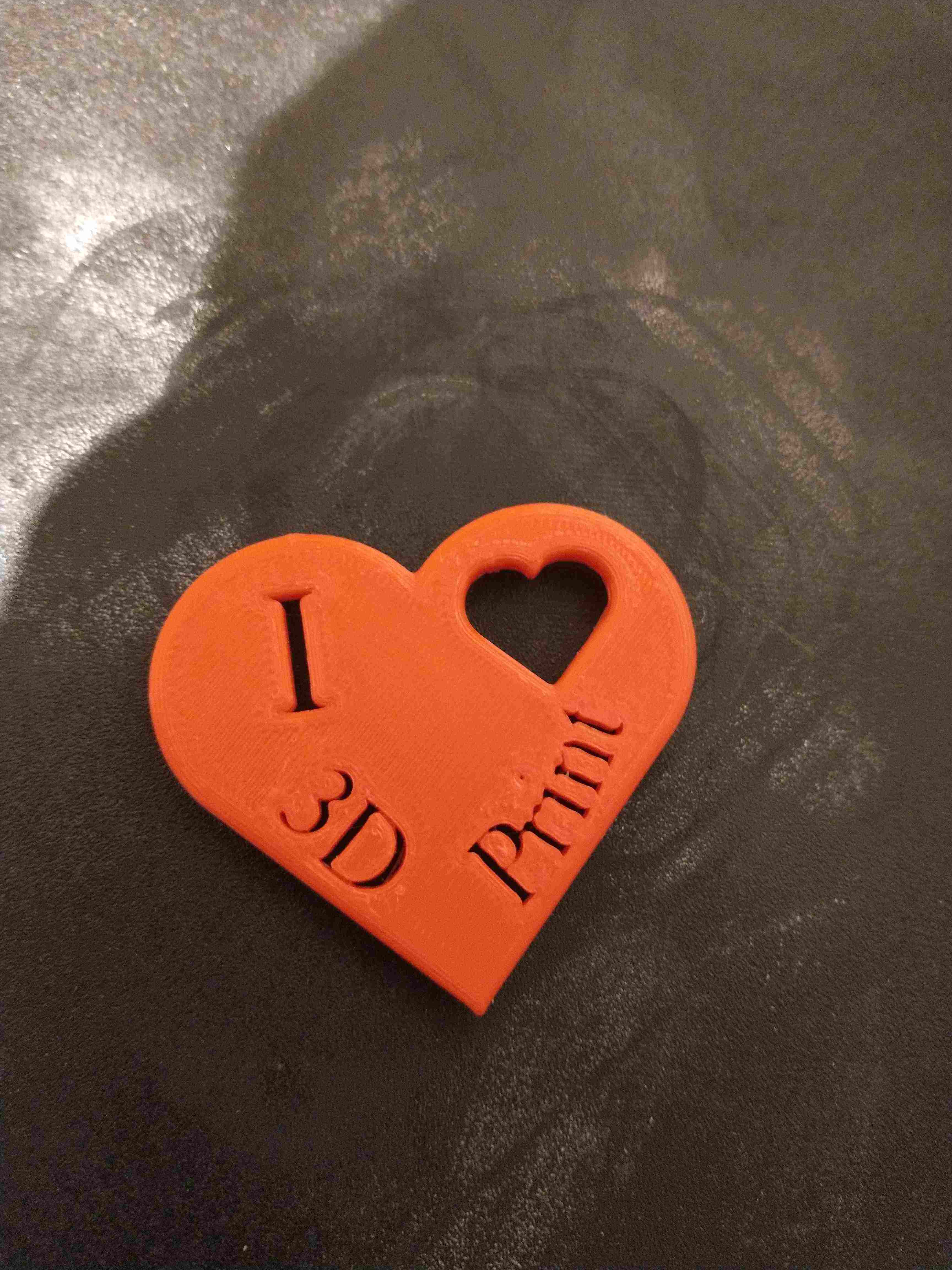I Love 3D Print Fridge Magnet