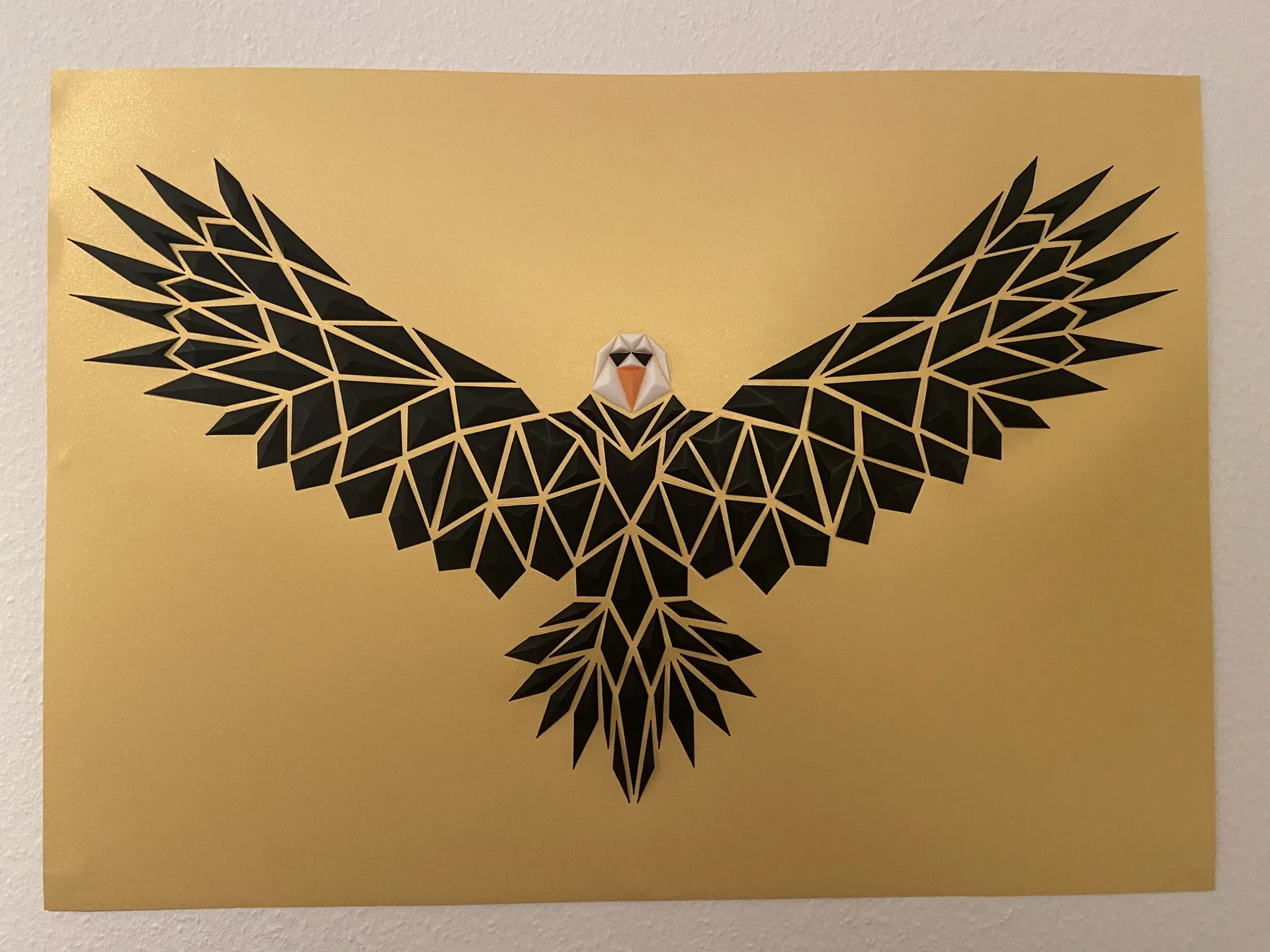 Geometric eagle wall art