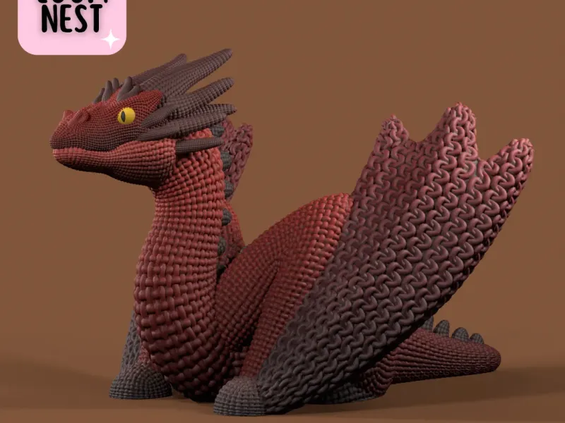 SMAUG KNITTED - CROCHET - 3MF MULTICOLOR - NO SUPPORTS