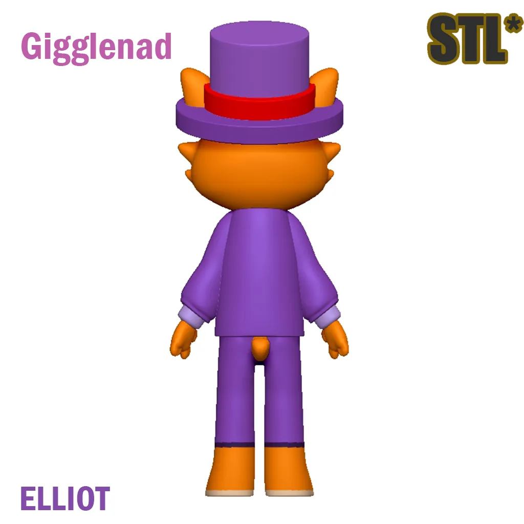 Giggleland Elliot STL 3D Model Character Fanart