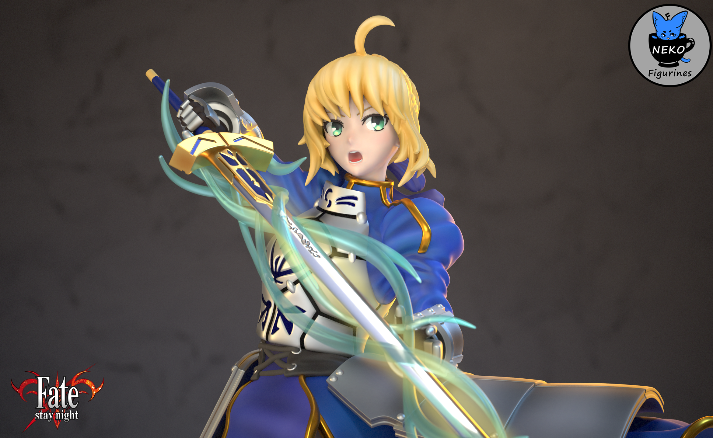 Saber - Fate Stay Night Anime Figurine for 3D Printing | 3D модели скачать  | Creality Cloud