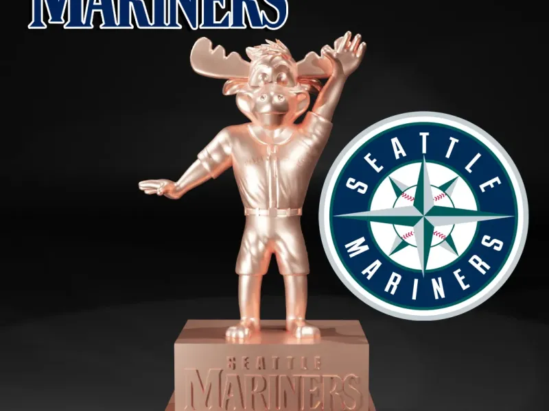 MLB - SEATTLE MARINERS BEYZBOL MASKOT HEYKELİ - 3D BASKI
