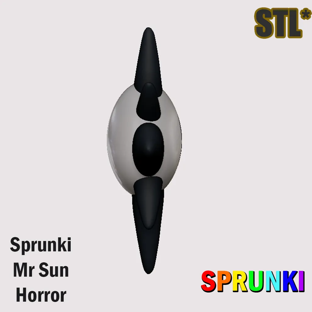 Sprunki Incredibox Mr Sun Horror 3D Character Fanart