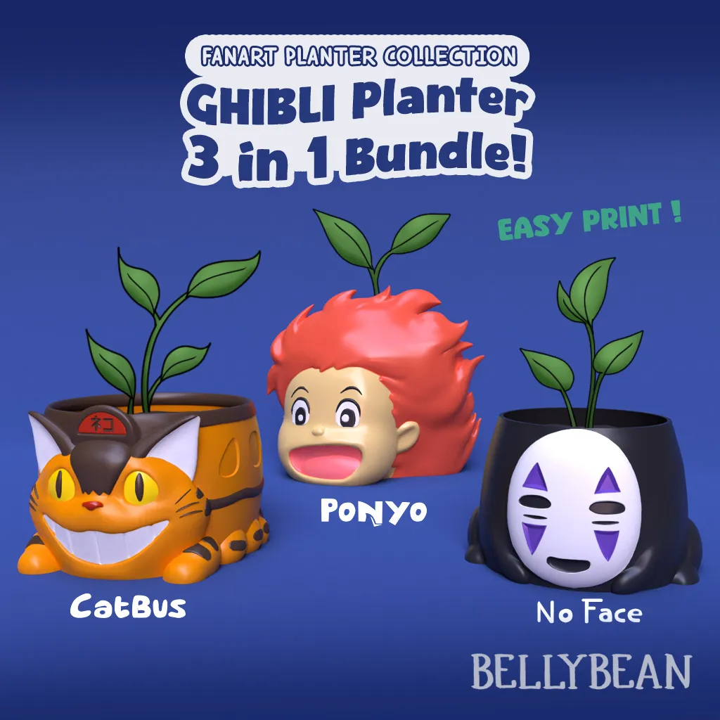 [PLANTER] GHIBLI PLANTER 3 IN 1 BUNDLE I DECOR | BOWL | GIFT