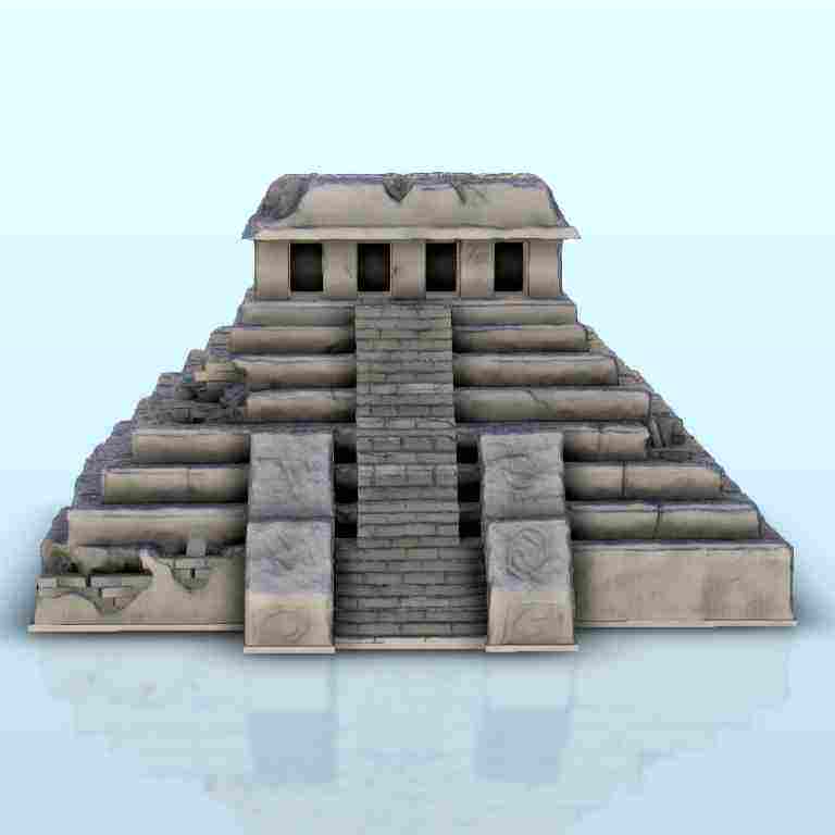 Mesoamerican pyramid with sanctuary 32 - miniatures warhamme | 3D ...