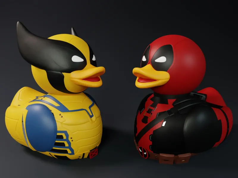 Deadpool and Wolverine Rubber Duck Pack
