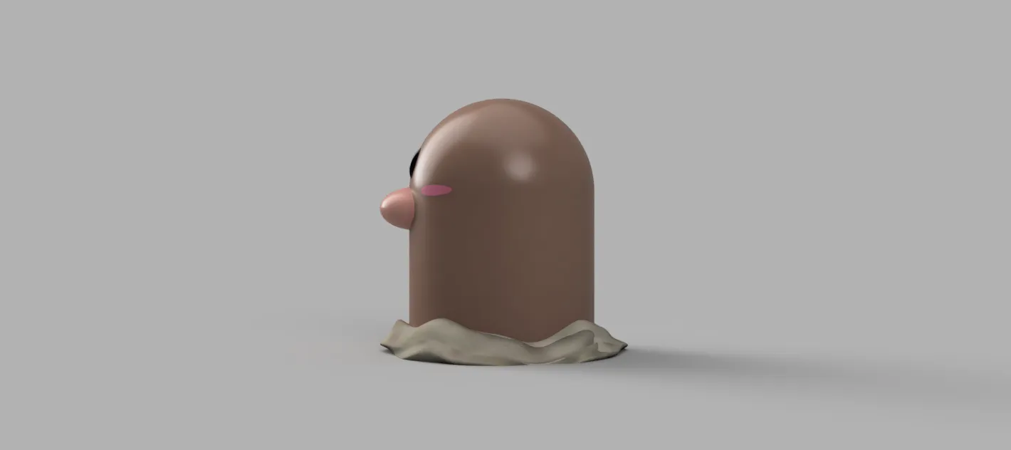 Pokemon 0050 Diglett planta en maceta o taza